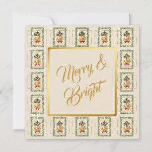 Elegant French Horn Christmas Irish Cream Card