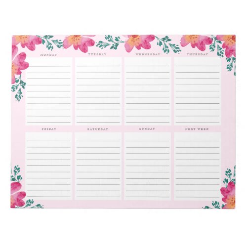 Elegant French Pink Business Personalized Trendy Notepad
