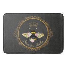 Elegant French Queen Bee Pink Roses Gray Gold