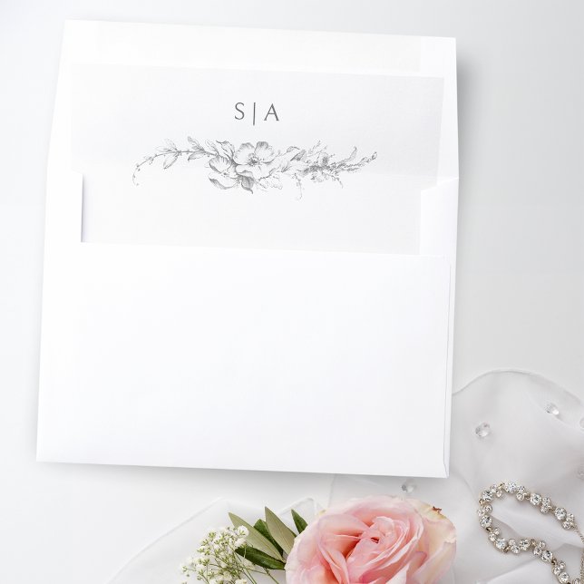 Elegant French Rococo Floral Envelope Liner (Creator Uploaded)