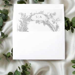 Elegant French Rococo Floral Envelope Liner