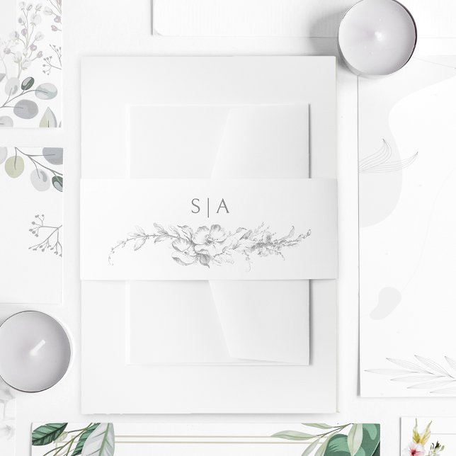 Elegant French Rococo Floral Invitation Belly Band (Creator Uploaded)