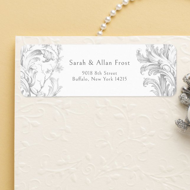 Elegant French Rococo Floral Label (Creator Uploaded)