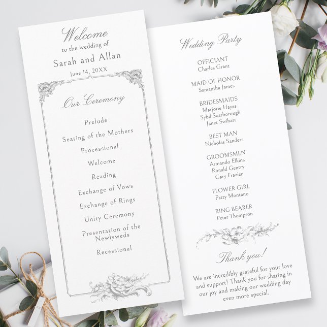 Elegant French Rococo Floral  Program (Creator Uploaded)