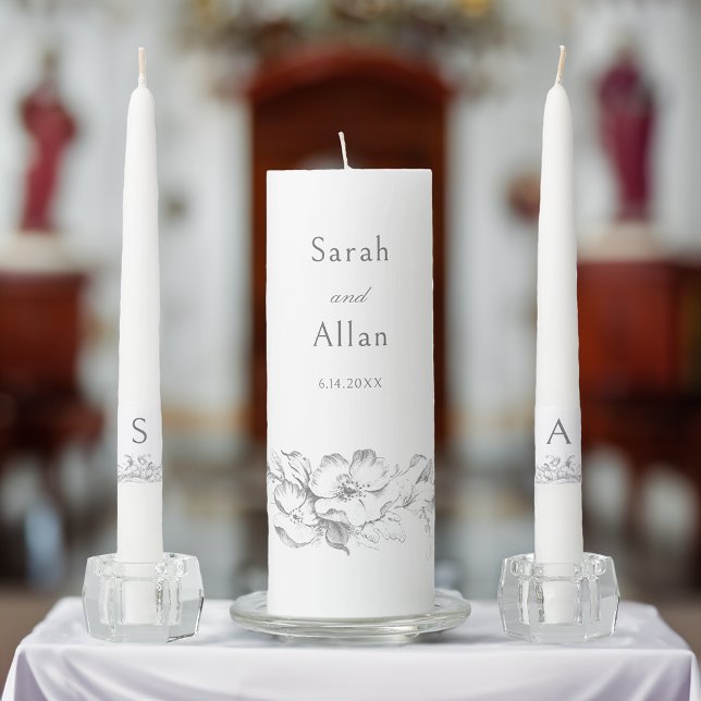 Elegant French Rococo Floral Unity Candle Set (Creator Uploaded)