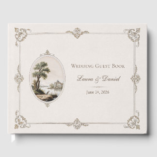 Elegant French Vintage Chateau Wedding Guest Book