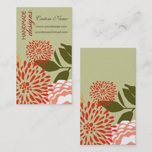 Customizable New Fresh Flowers Summer Spring Florals Business Card Templates