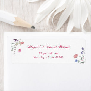 Elegant Fresh Wildflowers Return Address Label