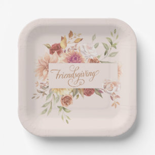 Elegant Friendsgiving Entertaining Paper Plates