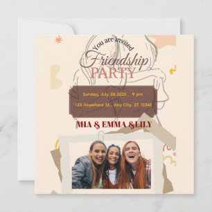 Elegant Friendship Party Celebration with Photo Announcement