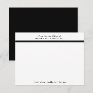 Elegant From the Desk of Double Border Lawyer Note Card