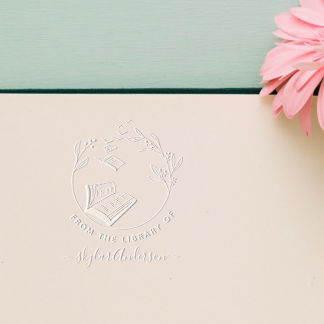 Elegant From The Library Of Chic Books Hand-drawn Embosser (.)