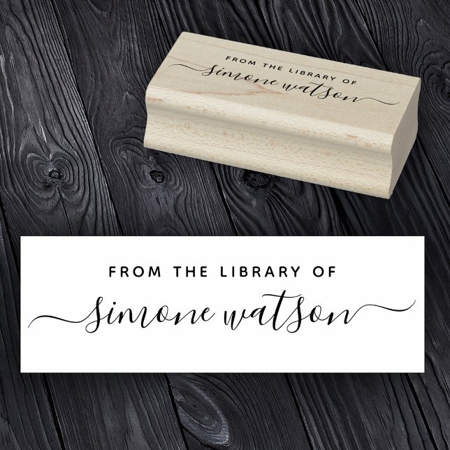 Elegant From The Library Of Custom Name Script Rubber Stamp (Creator Uploaded)