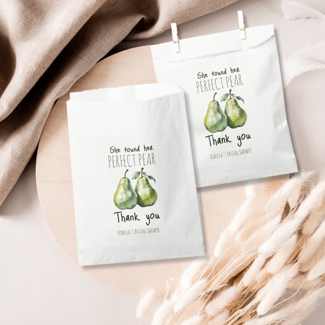 Elegant Fruit Brunch Perfect Pear Bridal Shower Favor Bag (Creator Uploaded)