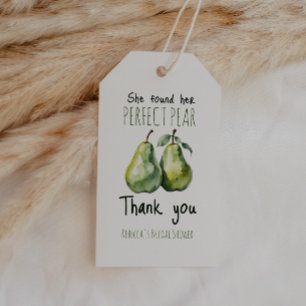 Elegant Fruit Brunch Perfect Pear Bridal Shower Gift Tags