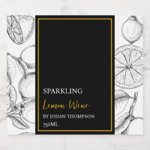 Elegant Fruit Sparkling Lemon Lime Wine Label