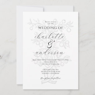 Elegant Fruit Tree Branch Wedding  Invitation