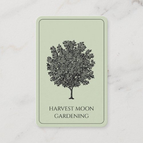 Elegant Fruit Tree Gardener Landscaper Business Card