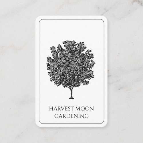 Elegant Fruit Tree Gardener Landscaper Business Card