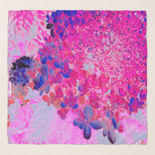 Elegant Fuchsia and Dark Blue Limelight Hydrangea Scarf
