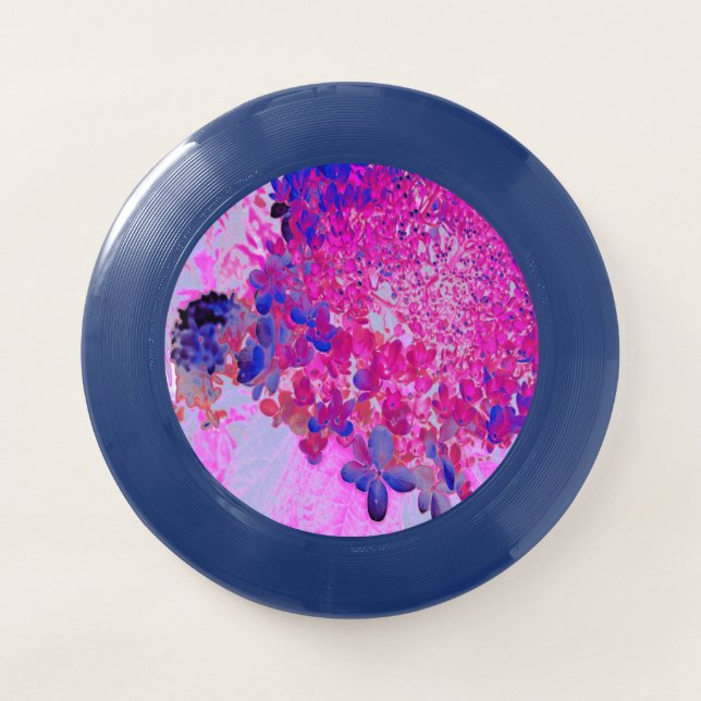 Elegant Fuchsia and Dark Blue Limelight Hydrangea Wham-O Frisbee (Front)