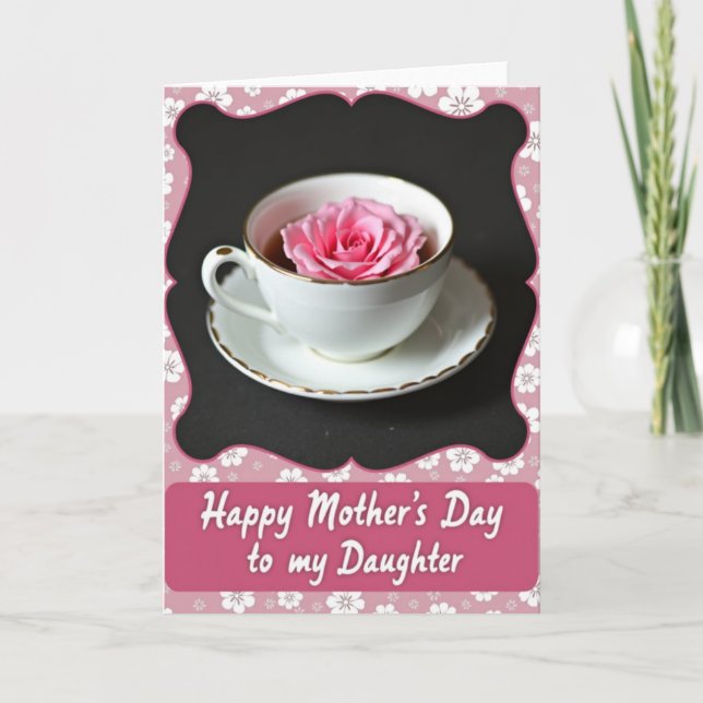 Elegant Fuchsia Mothers Card (Front)