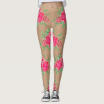 Elegant Fuchsia Pink Rose Flower Skin Leggings<br><div class="desc">Illustration of an elegant fuchsia pink rose flower.</div>