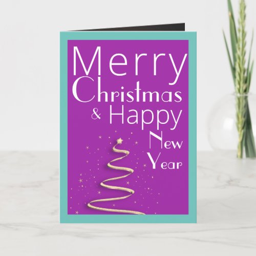 Elegant Full Bleed Photo Christmas Greetings Card