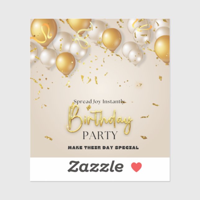 Elegant & Fun Birthday Invitation Cards – Shop Now Sticker (Sheet)