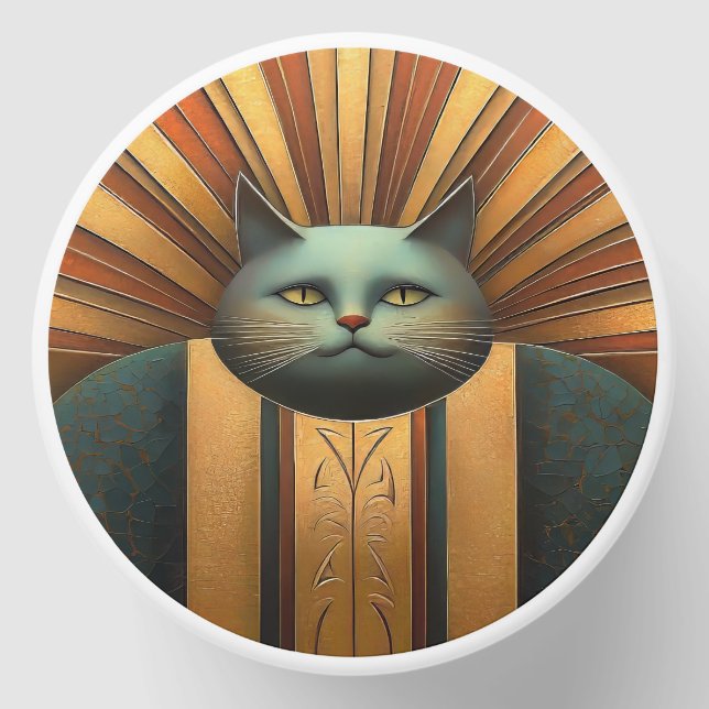 Elegant Fun Cat  Mini Candle Favors (Front)