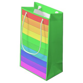 Elegant & Fun Colorful Rainbow Stripes, Lime Green