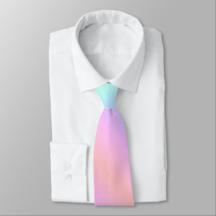 Elegant Fun Soft Abstract Rainbow Color Stripes Neck Tie