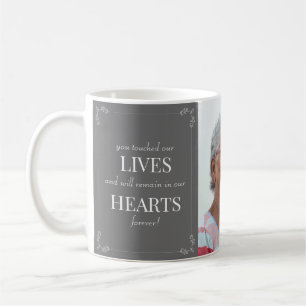 Elegant Funeral Gray Tribute In Loving Memory Coffee Mug