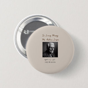Elegant Funeral In Loving Memory Memorial Button