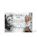 Elegant Funeral Memorial Before & After Photo Thank You Card Elegant Funeral Memorial Before & After Photo Thank You Card