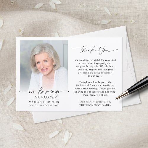 Elegant Funeral Memorial Photo In Loving Memory