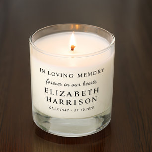 Elegant Funeral Memorial Scented Candle
