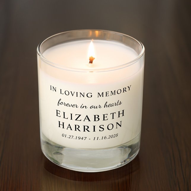 Elegant Funeral Memorial Scented Candle (Creator Uploaded)