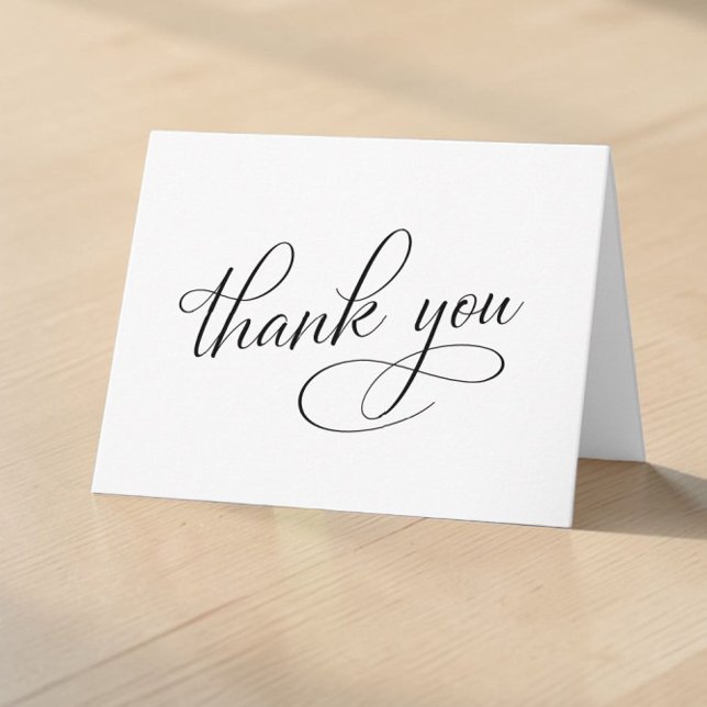 Elegant Funeral Memorial Thank You (Simple Memorial Funeral Photo Prayer Card)