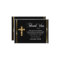 Elegant Funeral Religious Gold Cross THANK YOU