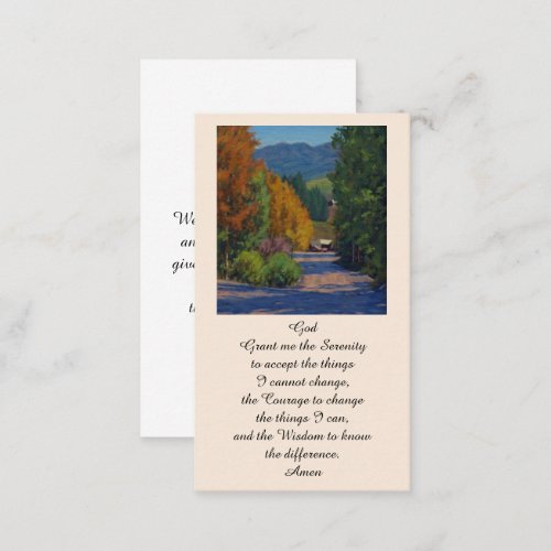 Elegant Funeral Service Memorial Card