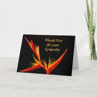 Elegant Funeral Sympathy Thank You Card