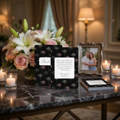 Elegant Funeral Thank You Card with Soft Flowers