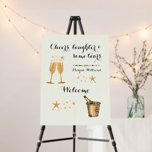 Elegant Funny Cheers Laughter Tears Retirement  Foam Board