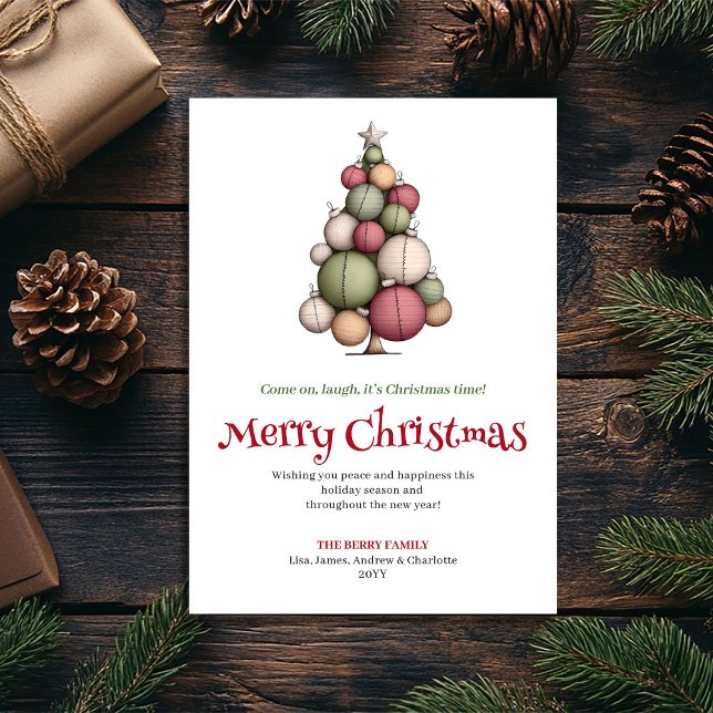 Elegant funny Christmas tree greeting card (Elegant funny Christmas tree greeting card

)