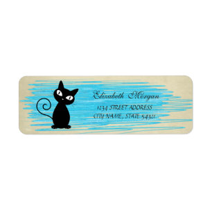 Elegant Funny Cute Cat Label