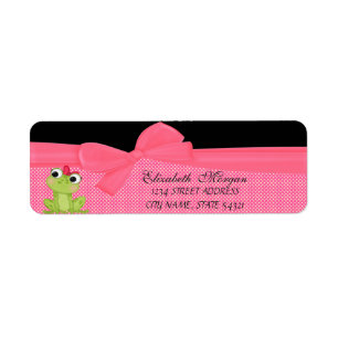 Elegant Funny Cute Frog Label
