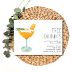 Elegant Funny Free Drinks Photo Wedding Save The Date<br><div class="desc">Add a touch of elegance and humor to your wedding announcements with our Elegant Funny Free Drinks Photo Wedding Save the Date. Featuring the charming message 'Free drinks and our happily ever after, ' this card combines sophistication with a playful twist. The front showcases your wedding details, while the back...</div>
