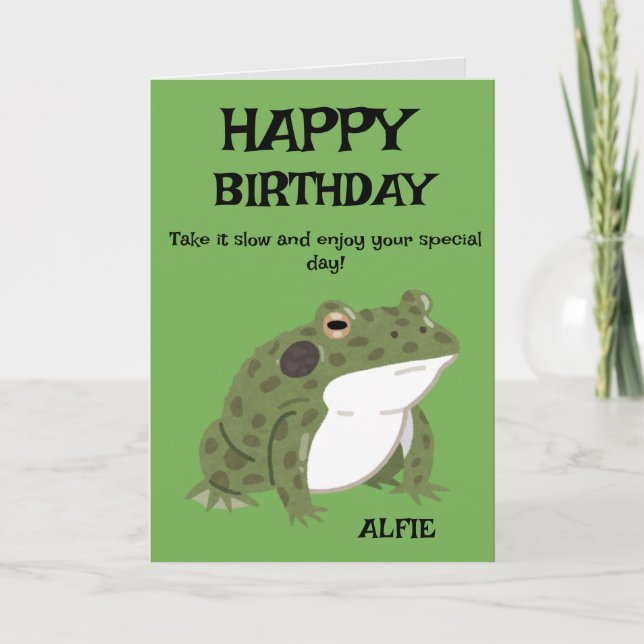 Elegant Funny Happy Birthday Card (Front)