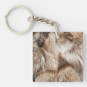 Elegant fur texture keychain
